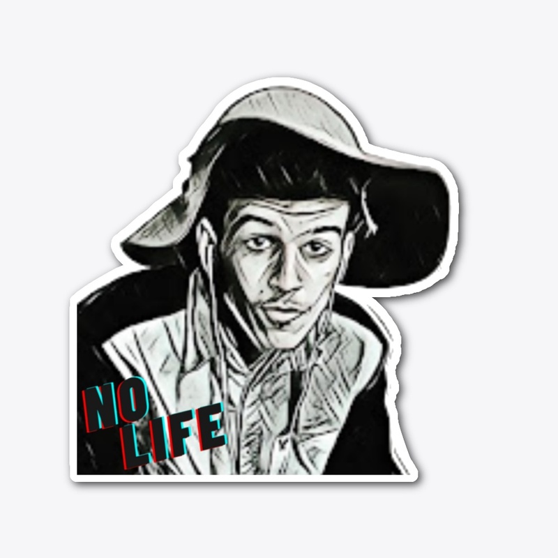 Nolife - Logo and red blue sticker