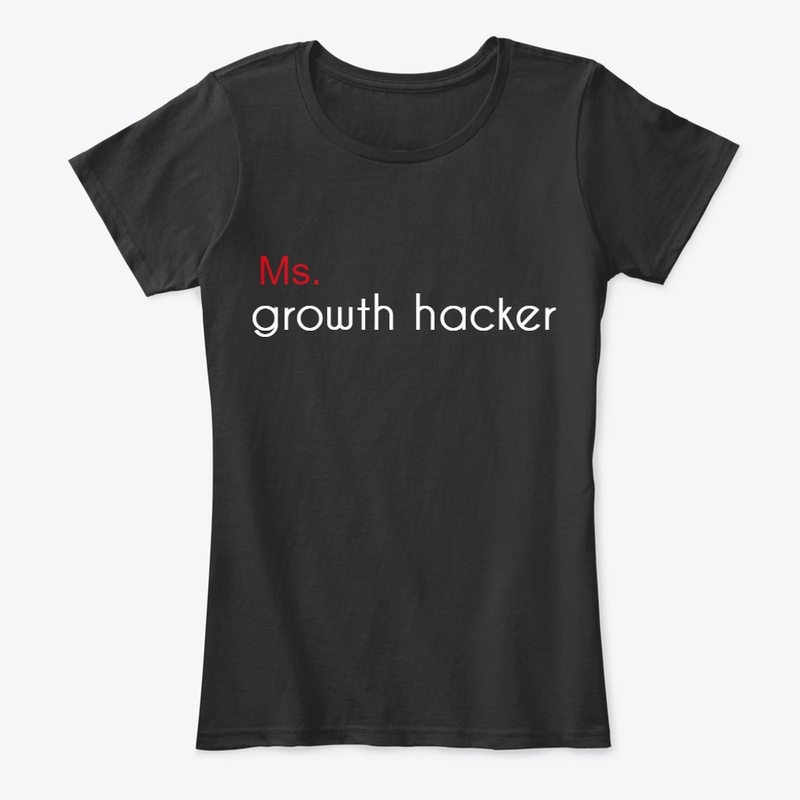 Growth hacker shirt - women w/Ms red