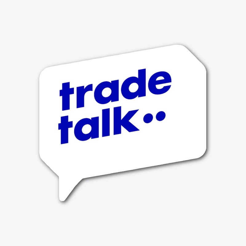 Trade Talk Die Cut Sticker (White)