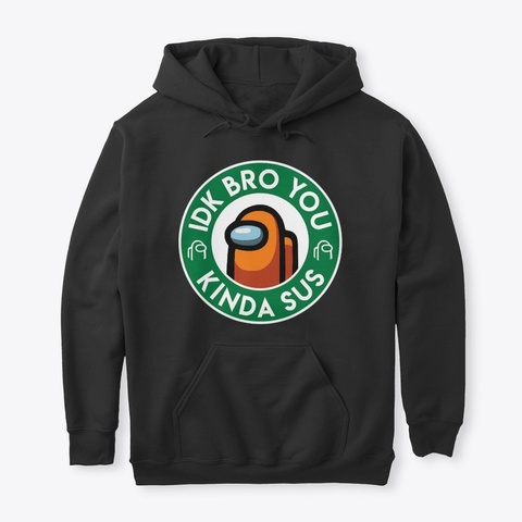 Gaming Meme Impostor Coffee Among Game Black T-Shirt Front