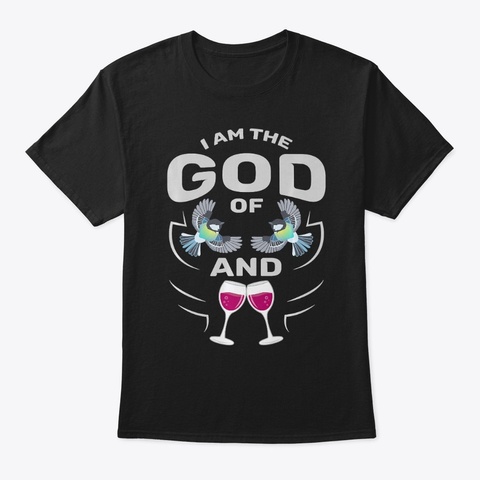 God Of (Great) Tits And Wine Premium  Black T-Shirt Front