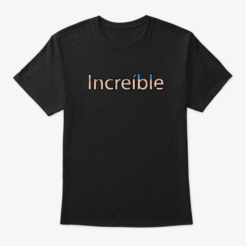 Awesome In Spanish Black T-Shirt Front