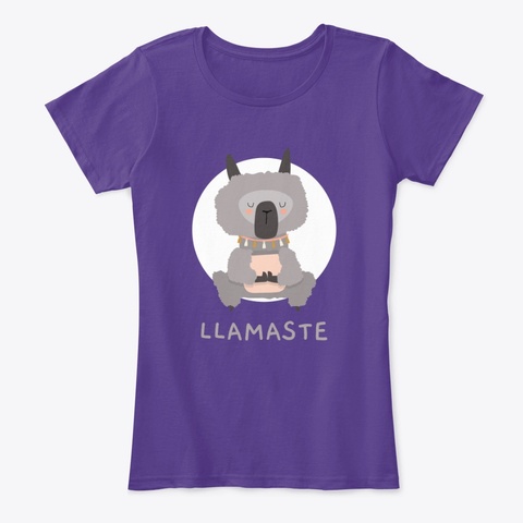 Llamaste
 Purple T-Shirt Front