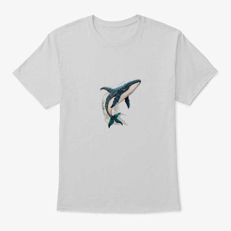 Whale Ink Drawing T-Shirt Various Sizes