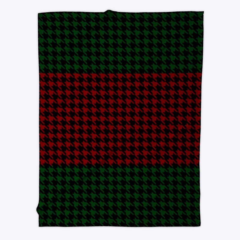 Houndstooth Green and Red