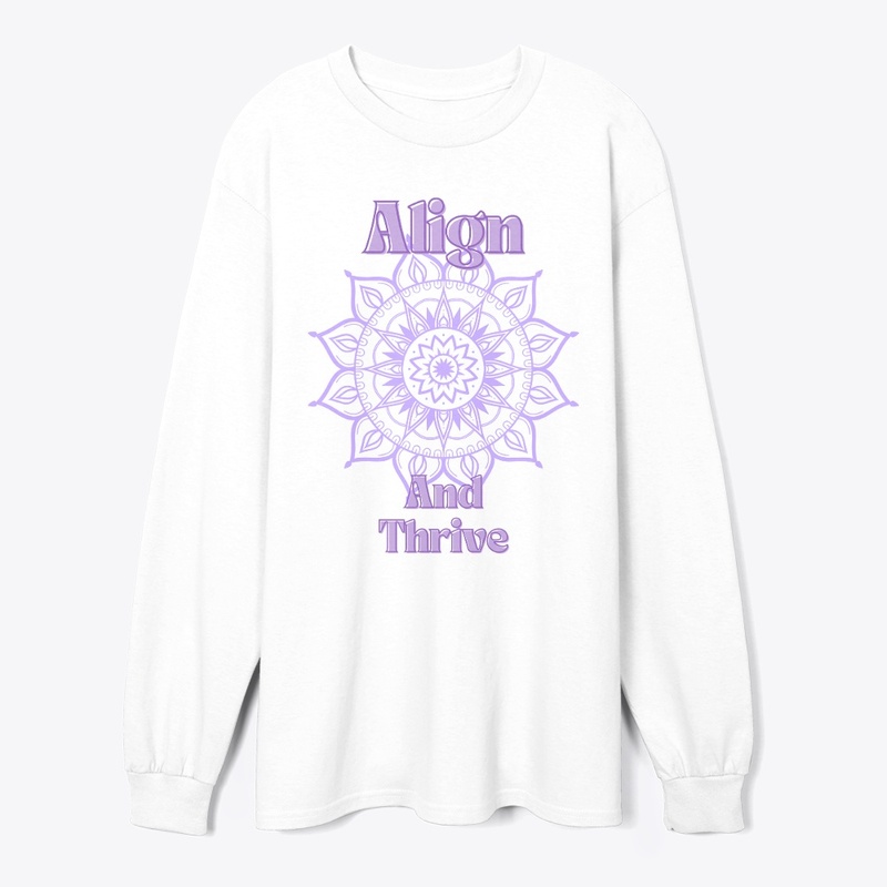 Align and thrive collection on white 