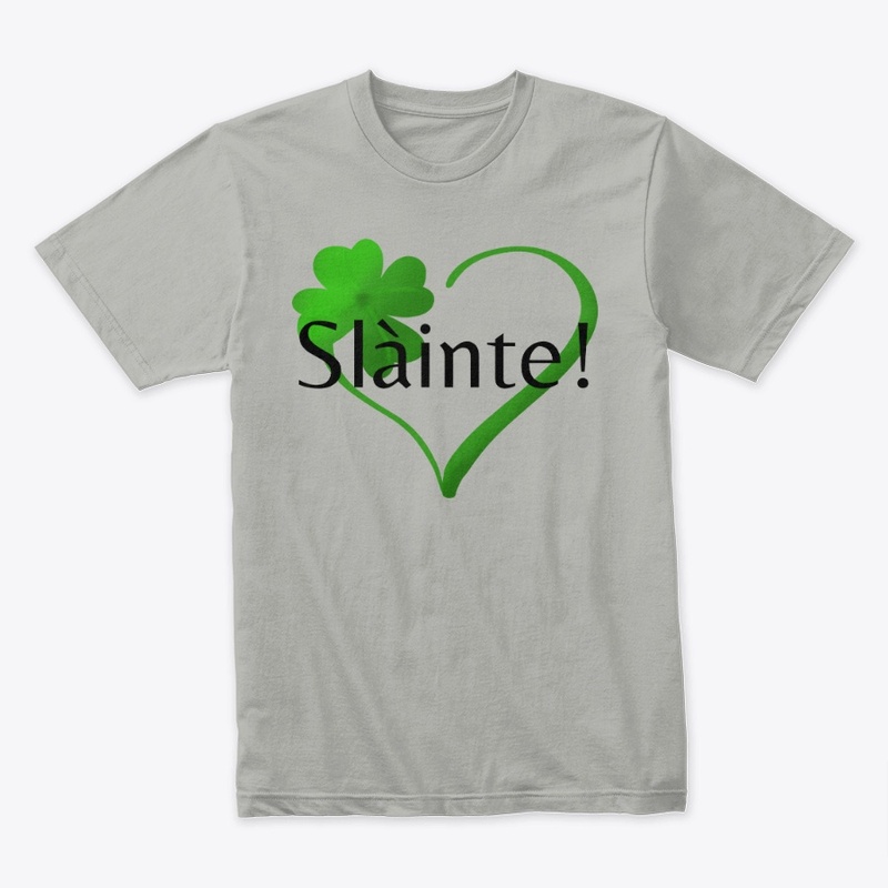 SLAINTE IRISH ST PATRICS SHAMROCK HEART