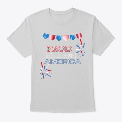 Bless America Tee Light Steel T-Shirt Front