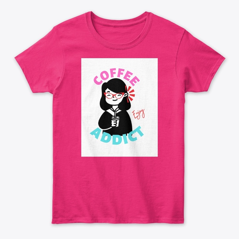 enjoy coffee addict t shirt