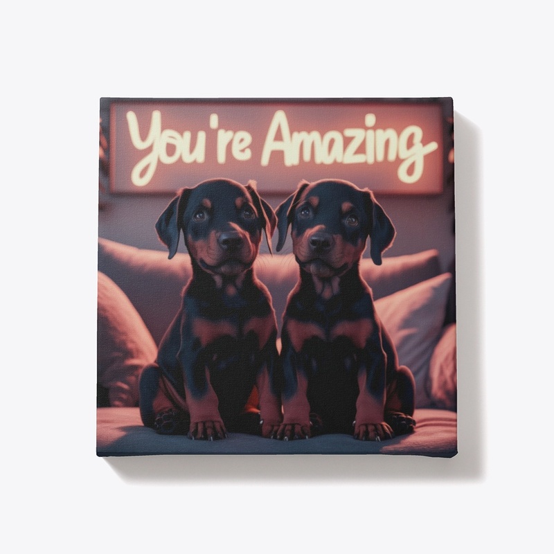 You're Amazing Canvas - Puppy Love