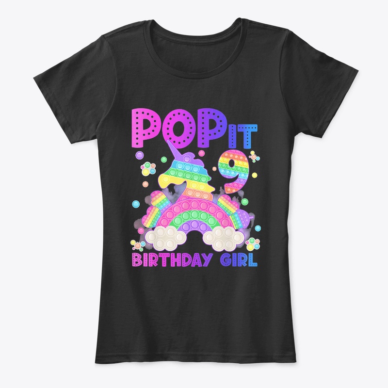 9th Birthday Unicorn Fidget Pop It