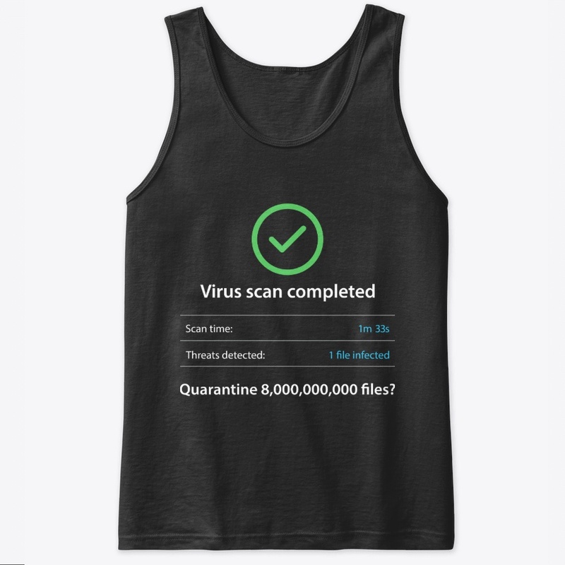 Virus scan completed, quarantine (dark)