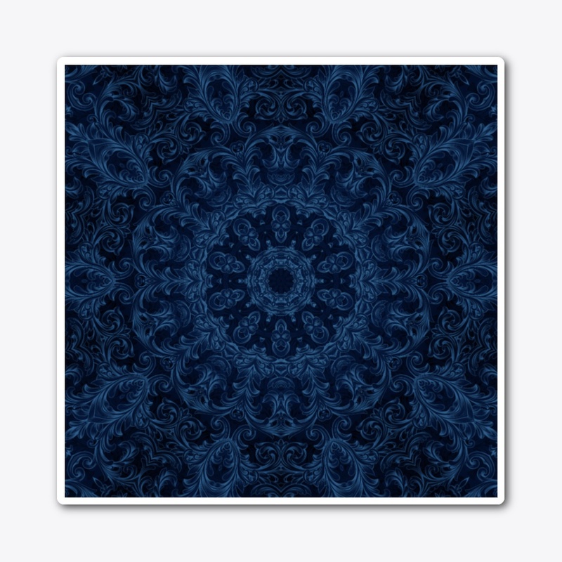 Faux Blue Velvet Kaleidoscope