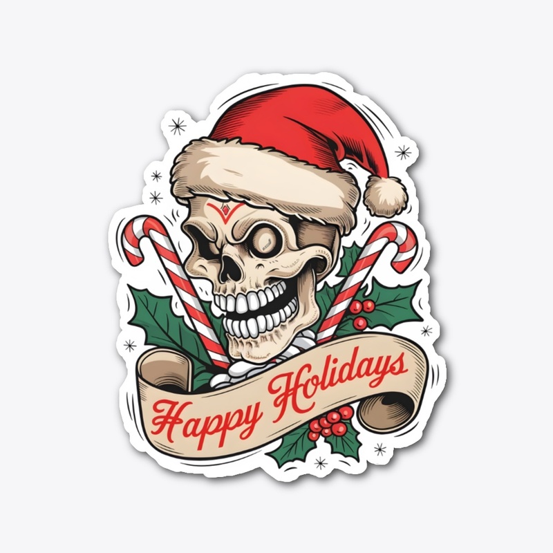 Santa Skull Holiday Design