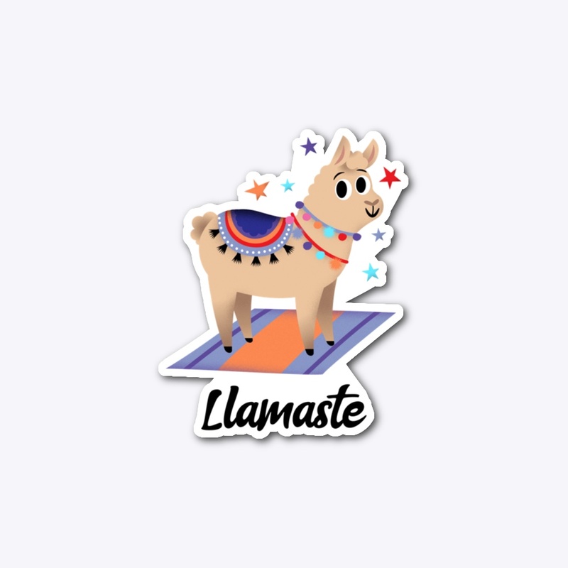 Llamaste Funny Llama Yoga 