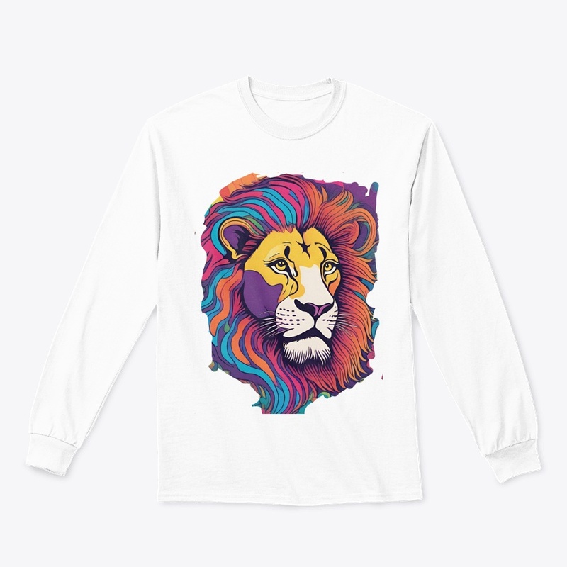 Vibrant Lion Head T-Shirt