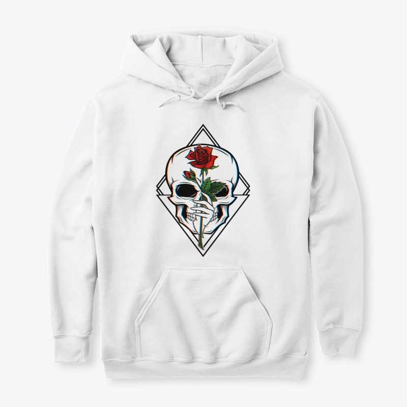 Aesthetic Skull and Rose Hoodie