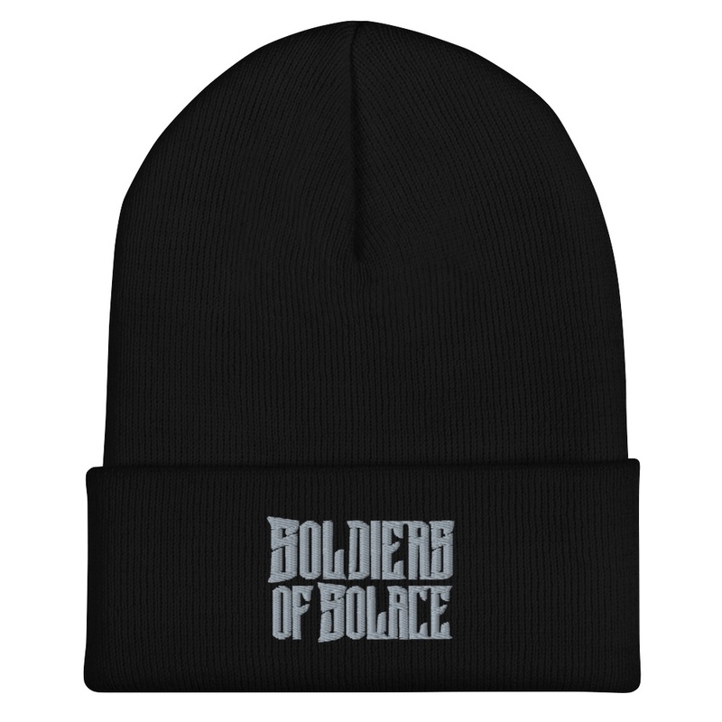 SOS Logo in Grey on Black Beanie