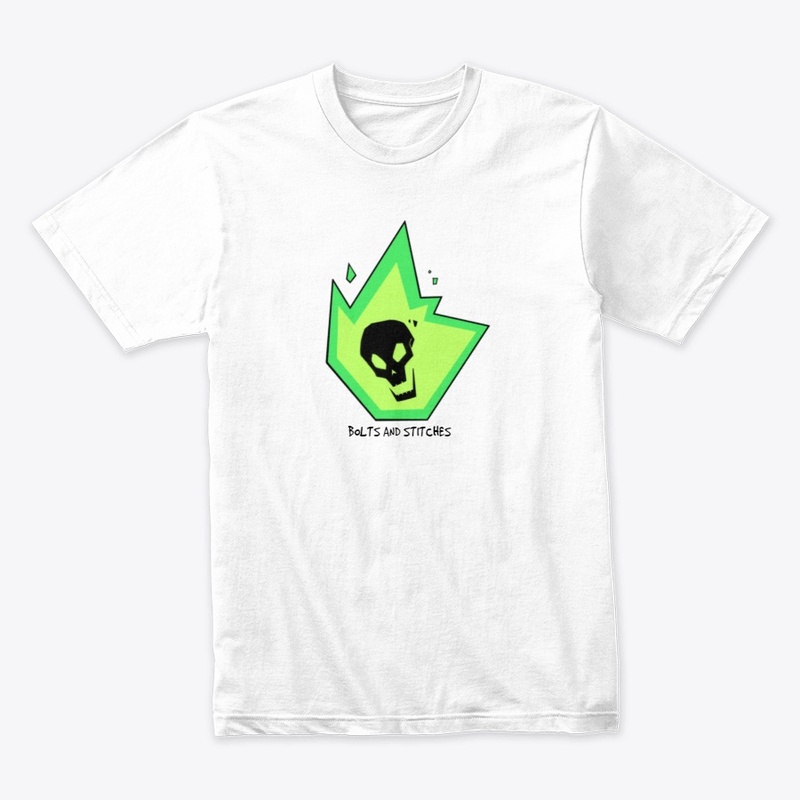 Flaming Skull White (GREEN)