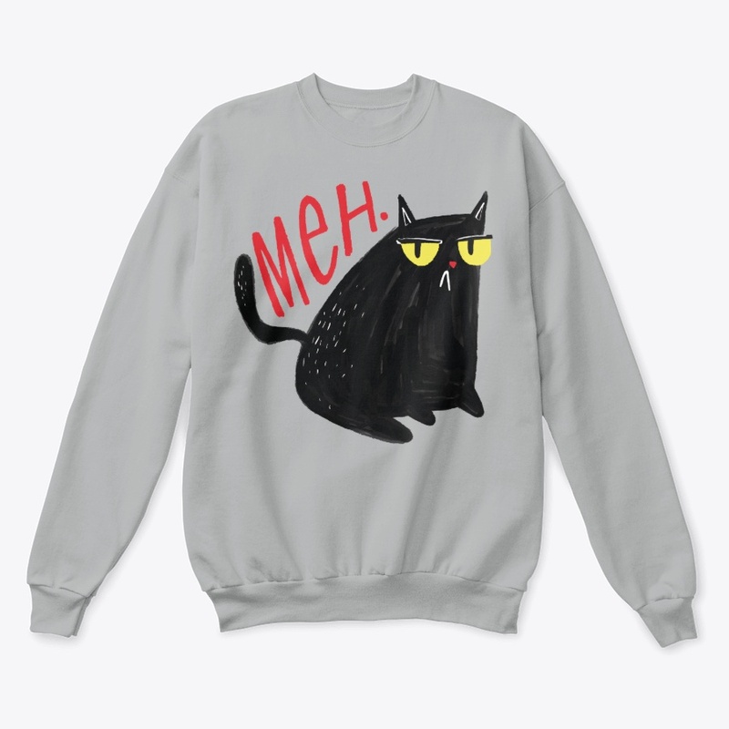 Funny Unimpressed Black Cat