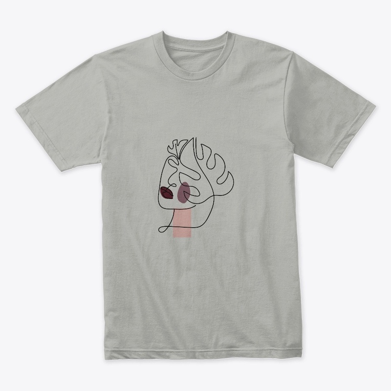 Abstract Woman Face Line Art T-Shirt