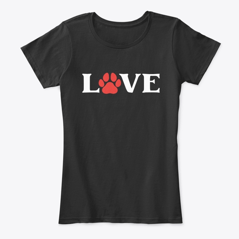 Full Chest Paw Print Love Tee