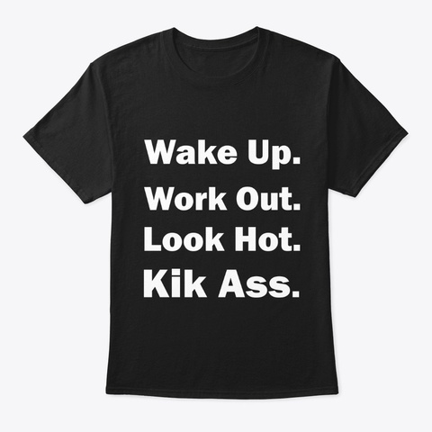 Workout T Shirt Black T-Shirt Front