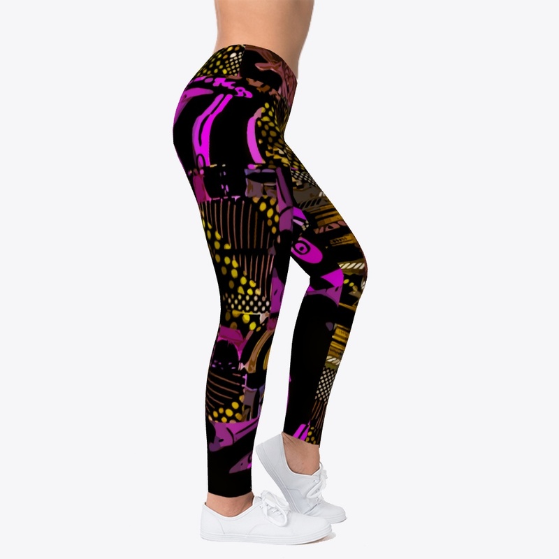 Pink Gold Glitched Pattern 