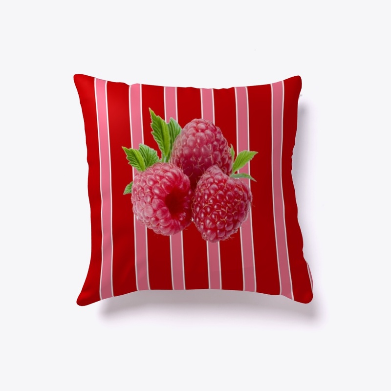 Raspberries on Fruit Striped Colors