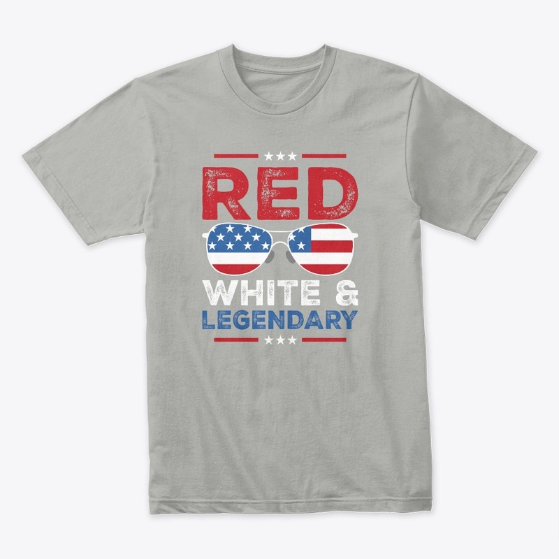 Legendary American Style: Red White Tee.