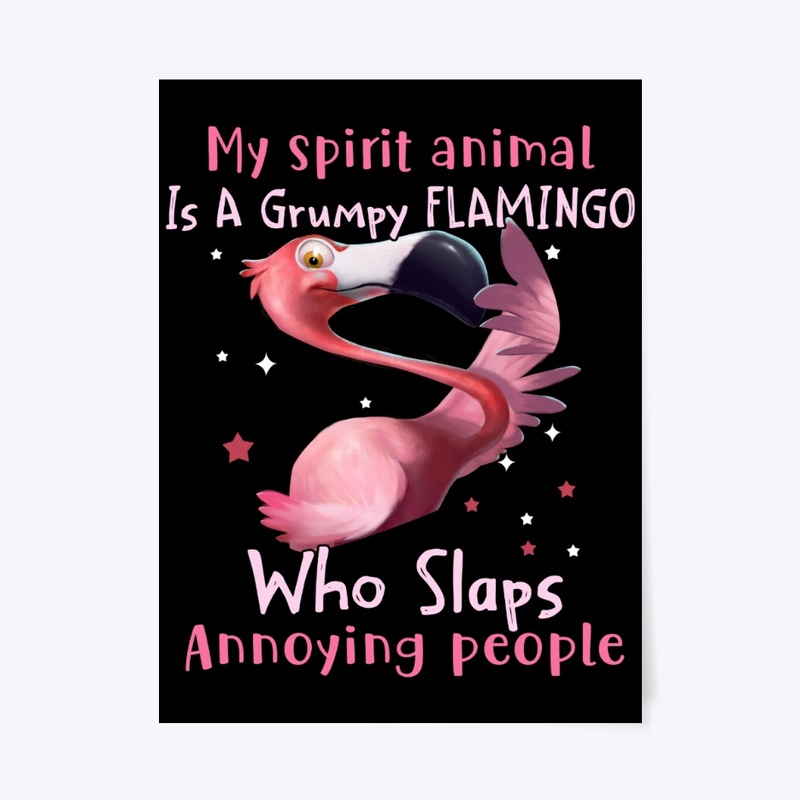 My spirit animal is a grumpy flamingo