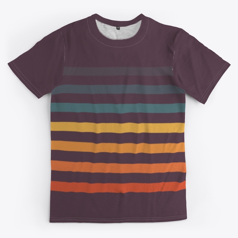 Mototsuna Abstract ColorfulRetro Stripes