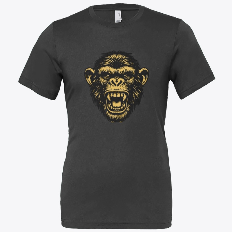 Angry Chimpanzee Head Design