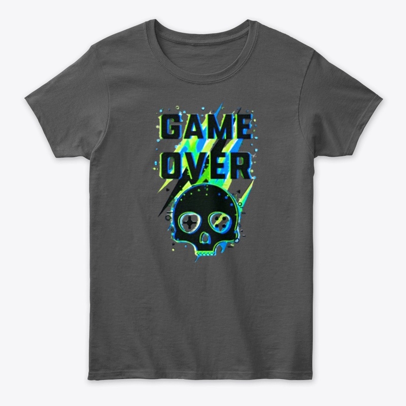 Game over simple t-shirt design. 
