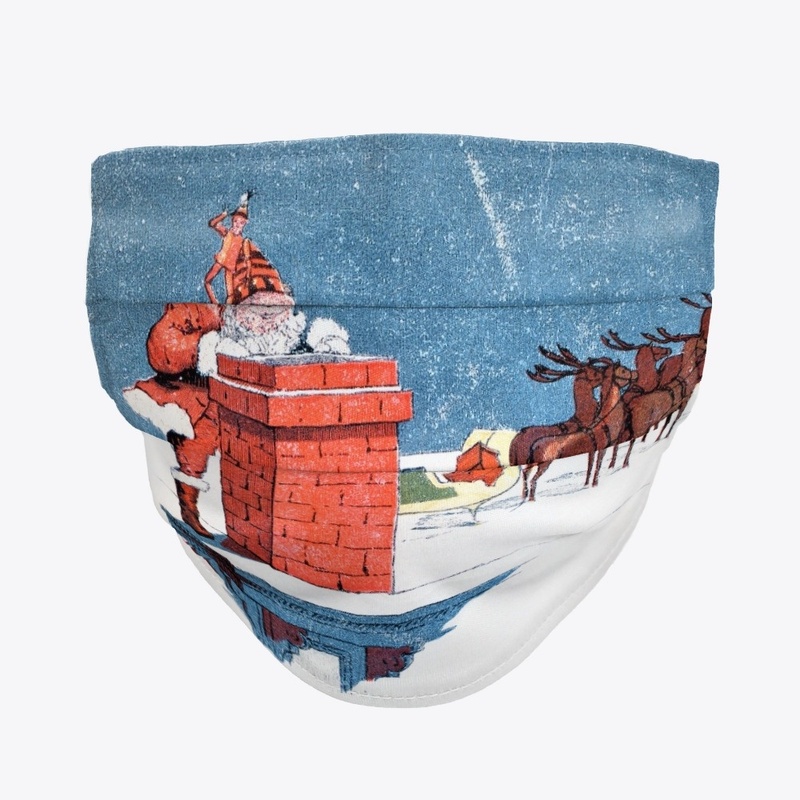 Vintage Santa and 8 reindeer