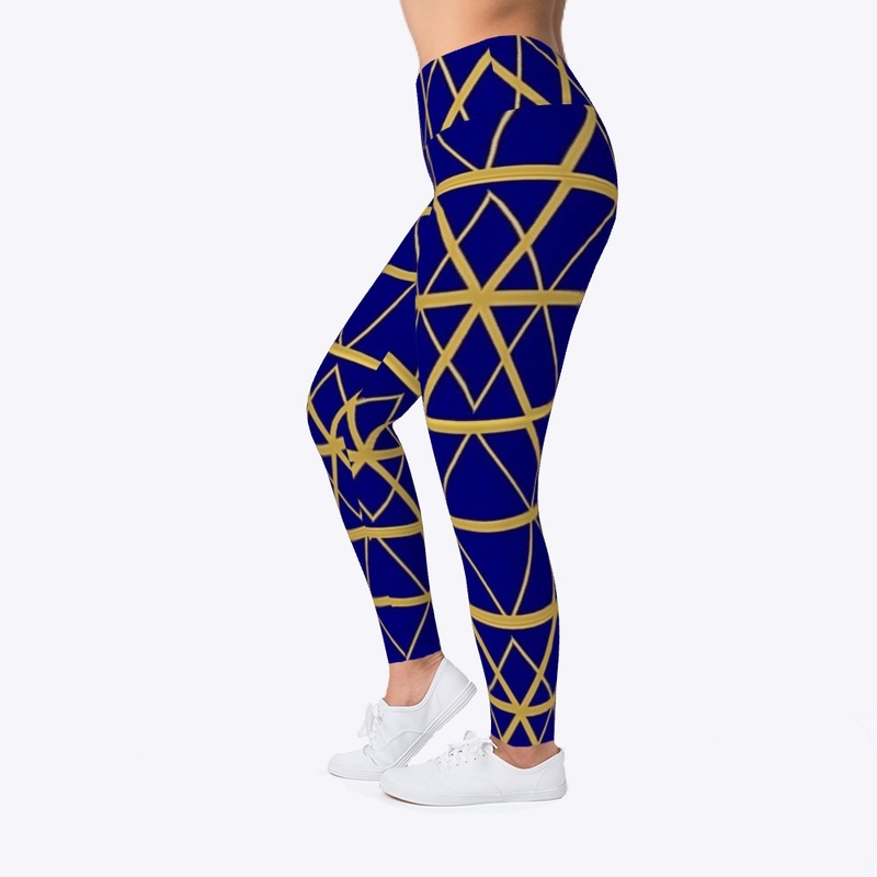 Blue and Gold Geometric Pattern
