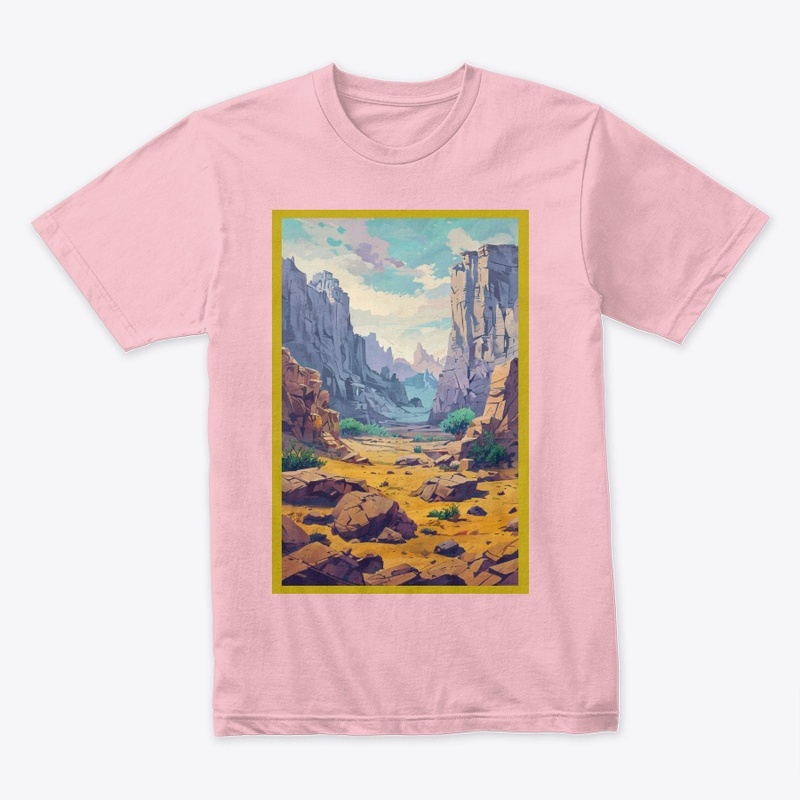 Abstract desert landscape with cactus