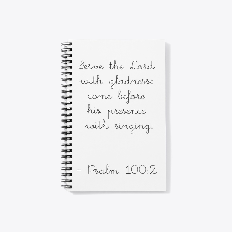 Psalm 100:2 SOP Lined Paper Notebook