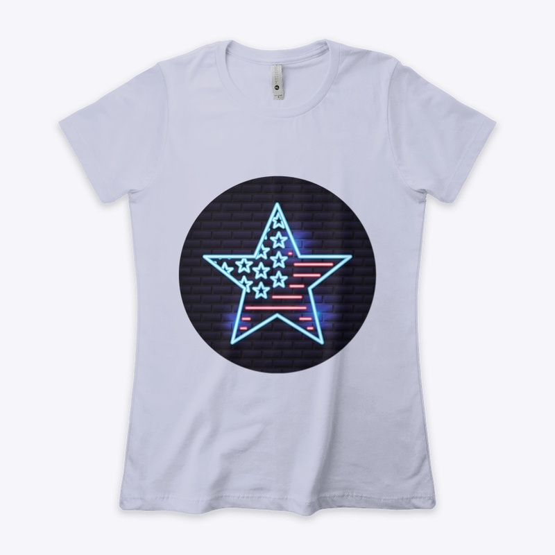 American Neon Star Woman's Boyfriend Tee
