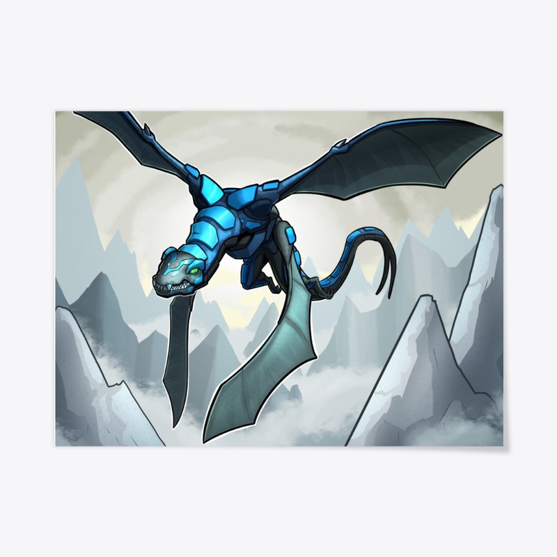 The Frost Wing Mountain Dragon POSTER