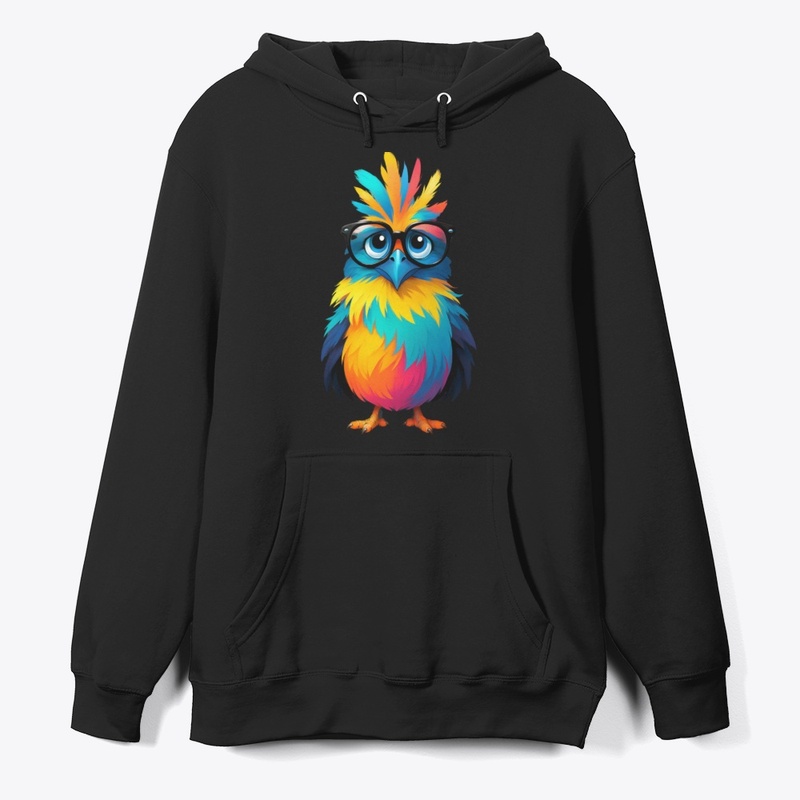 Color Splash Owl Bird with Glasses