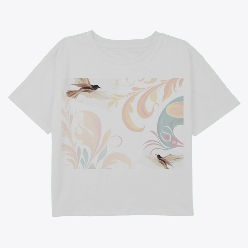 Freedom in Flight–Elegant Bird Swirl art