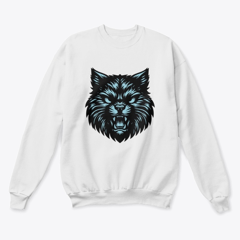 Bold Feline Head Design 