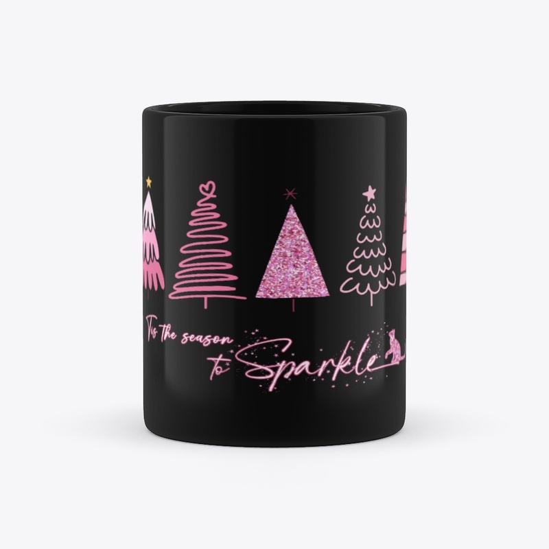 Tis The Season To Sparkle Pink and gold 