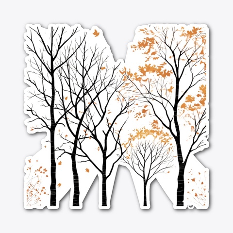 Autumn Silent Bare Tree Branches 🌳 Standard T-Shirt Front