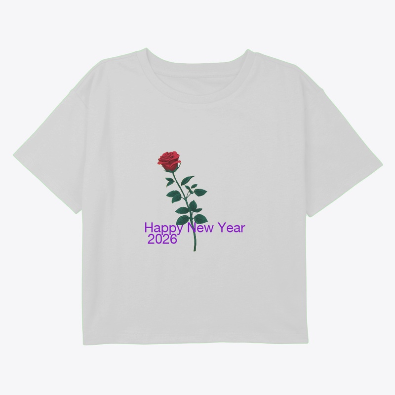 Happy New Year 2026 Typograf Rose Design