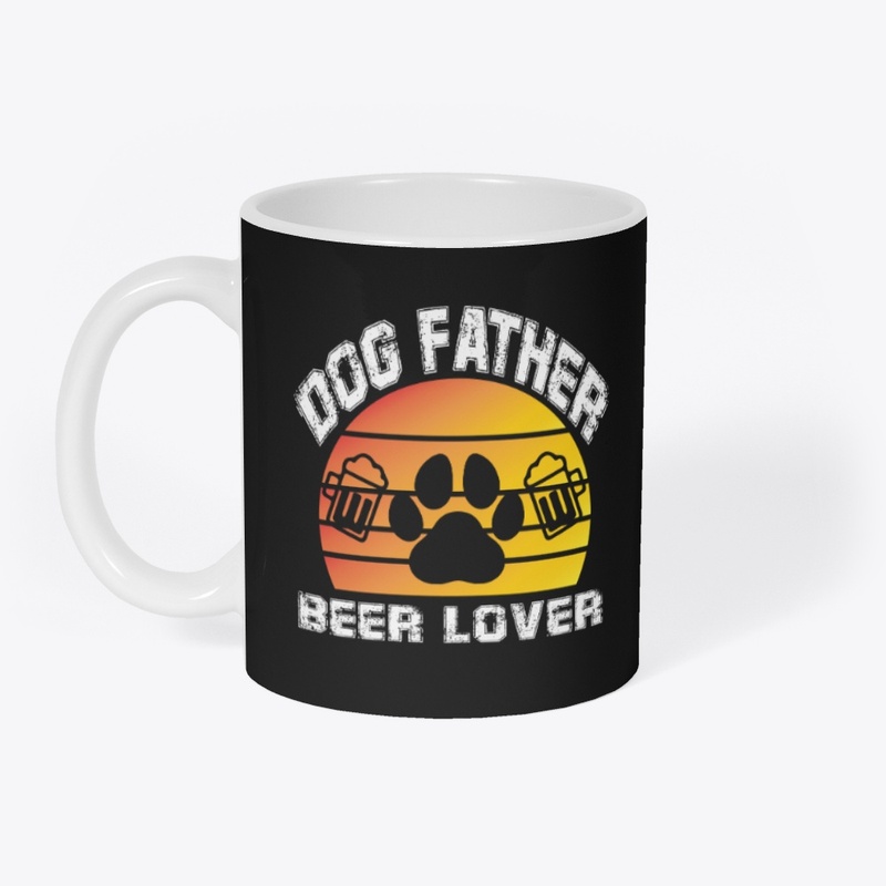 Dog Father Beer Lover Vintage T-Shirt
