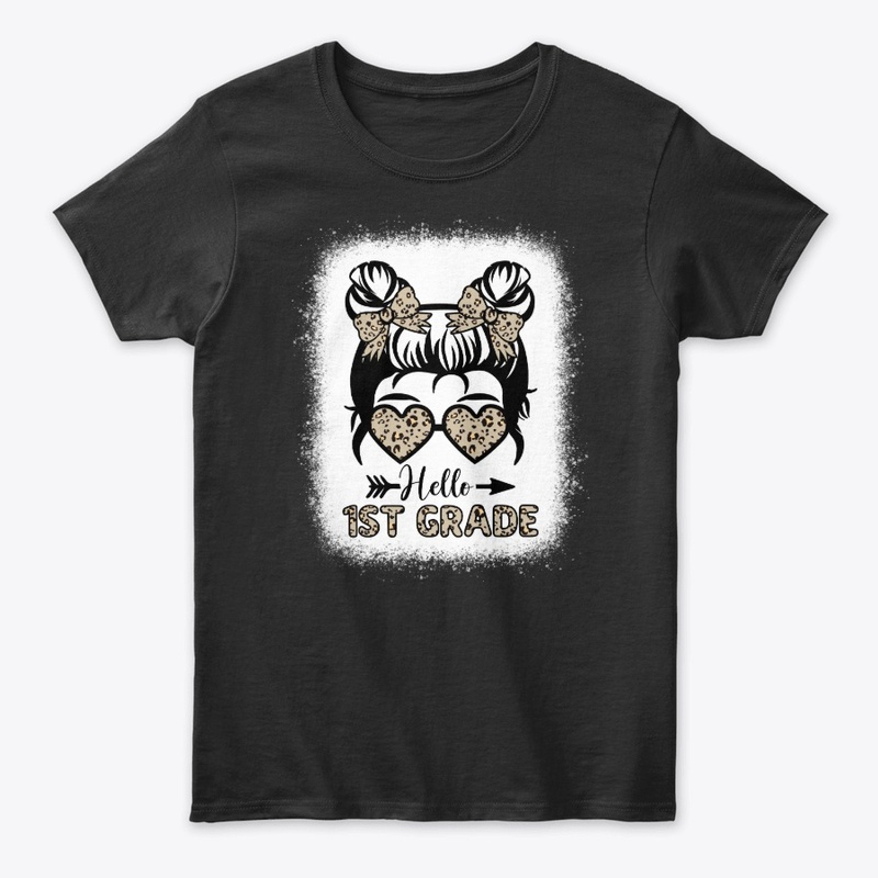 Hello 1st Grade Messy Bun – Bleached