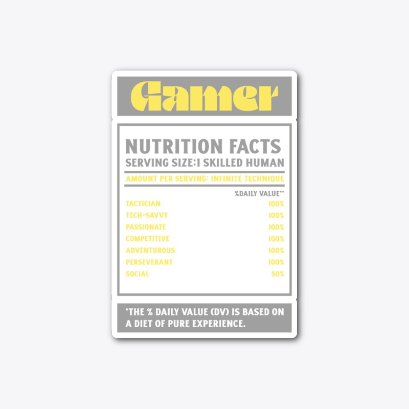 Gamer Nutrition Facts