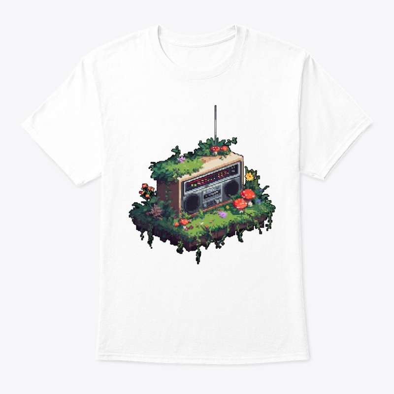 Pixel Art Bike Against Stone Wall